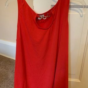 Red dress tank